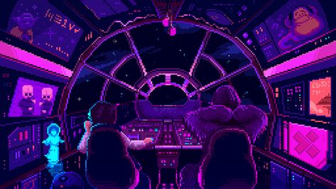 ArtStation - Galaxy Far Far Away, Pixel Jeff How To Pixel Art, Fan Art Wallpaper, Pixel City, Gif Background, Gif Wallpaper, Star Wars Gif, 2560x1440 Wallpaper, Pixel Art Background, Pixel Animation