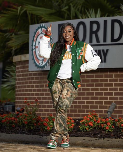 College Signing Day Outfits, College Spirit Outfits, Signing Day Outfits College, Signing Day Outfits, College Decision Day Outfits, Famu Outfit, Famu Homecoming Outfits, College Football Game Outfit Hbcu, Hbcu Football Game Outfits