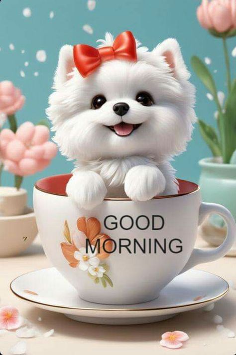 Good Morning Puppy, Gif Café, Good Morning Hug, Special Friend Quotes, Animiertes Gif, Love Good Morning Quotes, Happy Day Quotes, Good Morning Friday, Good Morning Sunshine Quotes