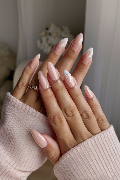 Elevate your Valentine's Day wedding with these stunning simple nail ideas. A delicate blush base adorned with soft white hearts creates an enchanting look that's perfect for the occasion. This elegant design will complement your bridal gown while adding a touch of romance to your ensemble. Embrace the love in the air and make your special day even more memorable with these effortless yet beautiful nails. Bridemaid Nails Simple, Simple Nail Ideas, Love In The Air, White Hearts, Nails Simple, Simple Nail, Valentines Day Weddings, Wedding Celebration, Day Wedding