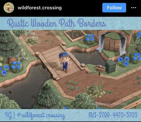 Path Border Acnh, Acnh Wooden Path, Border Acnh, Path Border, Path Edging, Wooden Path, Path Design, Animal Crossing Villagers, New Animal Crossing