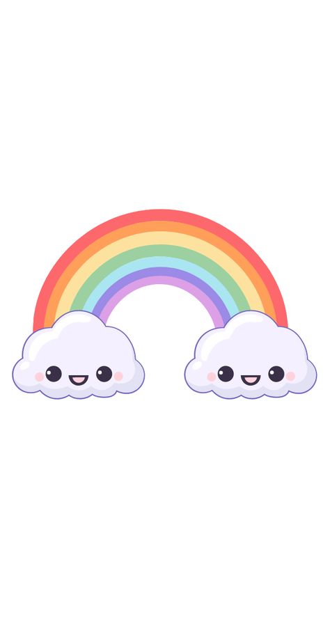 Rainbow Cute Drawing, Drawing Of Rainbow, Birth Frame Stickers, Cloud Cartoon Cute, Birth Frame Ideas, Cloud Stickers Aesthetic, Clouds Stickers Aesthetic, Baby Birth Frame Stickers, Rainbow With Clouds Drawing