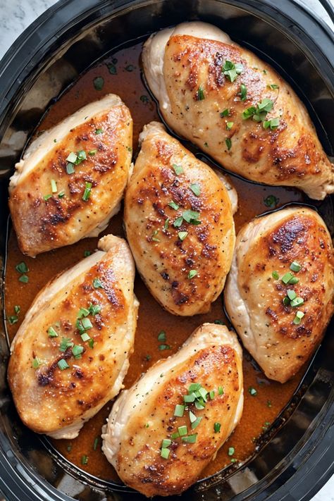 Slow Cooker Chicken Breasts Recipe

Ingredients

- 4 boneless, skinless chicken breasts
- 1 cup chicken broth
- 1 teaspoon garlic powder
- 1 teaspoon onion powder
- 1 teaspoon paprika
- 1 teaspoon dried thyme
- Salt and pepper to taste

Full Cooking Instructions on... Slow Cooker Boneless Chicken Breast, Crock Pot Boneless Chicken Breast, Quick Easy Chicken Breast Recipes, Oven Cooked Chicken Breast, Chicken Breasts In Crockpot, Chicken Breast Crock Pot, Slow Cooker Chicken Breast Recipes, Slow Cooker Chicken Breasts, Slow Cooked Chicken Breast