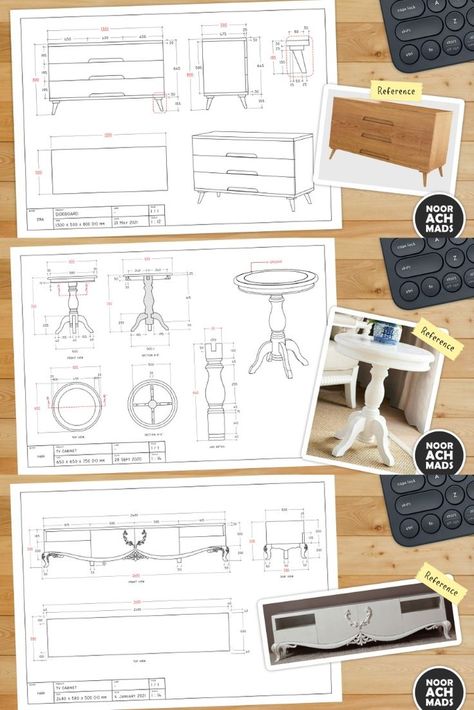 I will draft your furniture sketch or photo to technical drawing 3d Furniture Drawing, Furniture Design Technical Drawings, Furniture Technical Drawing, Technical Drafting, Technical Sketch, Table Drawing, Drafting Drawing, Drawing Furniture, Furniture Sketch