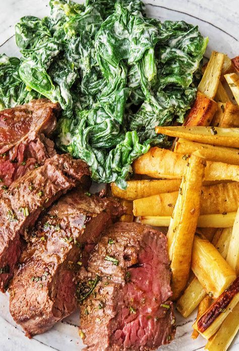 Easy butter basted steak recipe | Try HelloFresh today with code “HelloPinterest” and receive $25 off your first box. Hello Fresh Beef Recipes, Steak And Spinach Recipes, Hello Fresh Steak Recipes, Recipes Using Sirloin Steak, Best Hello Fresh Recipes, Basted Steak, Steak And Spinach, Hello Fresh Meals, Hello Fresh Dinners