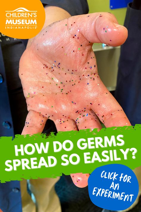 Germs Sensory Bin, Handwashing Activities For Kids, Glitter Germ Experiment, Germ Lessons For Preschool, Germs Experiment For Kids, How Germs Spread Activity, Germ Science Experiment For Kids, Spreading Germs Activity, Germ Crafts