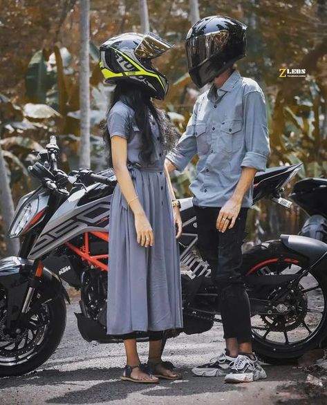 Ktm Bike Couple Photography, Ravan Pic, Ktm Lover, Hindu Wedding Photos, Travel Motorcycle, Owls Wallpaper, Stone Work Blouse, Best Love Pics, Bike Couple