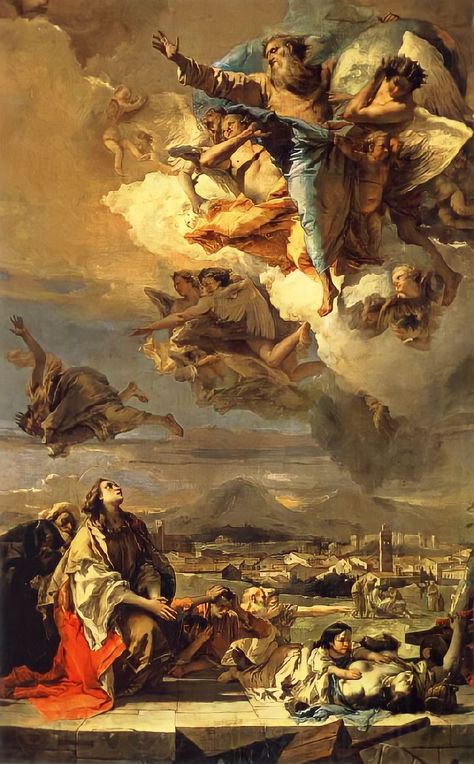 Rennaisance Paintings Art, Angel Sculpture Art, Giovanni Battista Tiepolo, Famous Art Paintings, Greek Paintings, Folklore Art, 18th Century Paintings, Jesus Artwork, Ancient Paintings