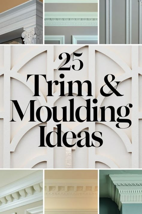 Get ready to transform your space with these stunning trim ideas for walls! Elevate your interior design with chic wall moulding inspiration that's sure to impress. Discover the latest wall moulding ideas and designs that will add a touch of elegance to any room. Whether you're looking for modern trim ideas or classic wall moulding design, we've got you covered. Say goodbye to boring walls and hello to stylish accents that will make a statement in your home! Protect Wall From Furniture, Living Room Designs With Molding, Wall With Trim In Middle, Trim In Bedroom Wall, House Molding Ideas Trim Work, Feature Wall With Molding, Trim At Top Of Wall, Kitchen Wall Trim Ideas, Different Types Of Wall Moulding