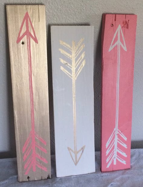 Vintage Arrows Set of 3 // Wood Signs // Gold by BlueTimberSignCo Gold Wood, Girls Room Decor, Kids' Room, My New Room, Hippie Style, Archery, Boho Hippie, Girl Room