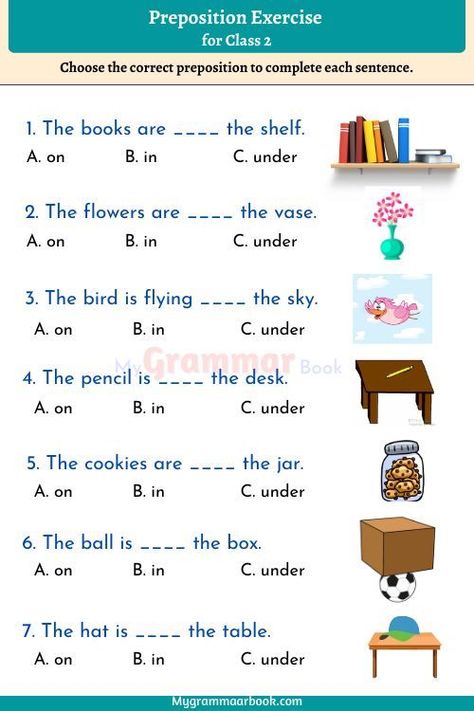 Here are the printable preposition exercise worksheets for class 2 with answers. you can also download the preposition worksheet for class 2 in PDF on your device to print. Preposition Worksheet, Preposition Activities, Worksheet For Class 2, Preposition Worksheets, Worksheets For Class 1, English Grammar Exercises, English Grammar For Kids, English Worksheets For Kindergarten, Grammar For Kids