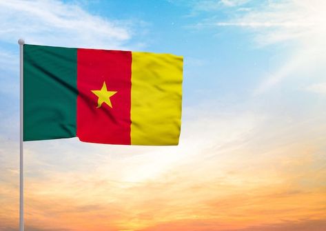 Photo cameroon flag extended on a flagpo... | Premium Photo #Freepik #photo Cameroon Flag, Beautiful Sky, Premium Photo, Flag, Stock Photos, Pins