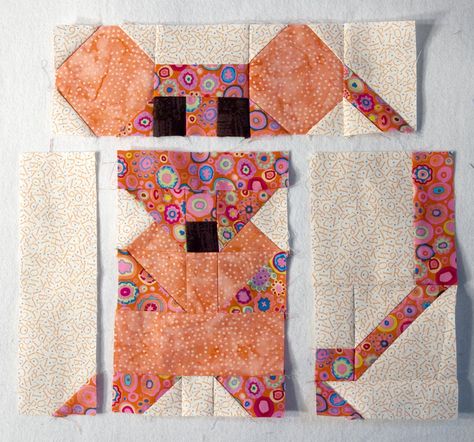 Mr. Mouse would like to interrupt this tutorial to report that I use my seam ripper as often as a mouse uses his whiskers. And w... Mouse Quilt Block, Paper Peicing Patterns, I Spy Quilt, Paper Pieced Quilt Patterns, Farm Quilt, Quilt Block Patterns Free, Quilt Square Patterns, Animal Quilts, Cat Quilt