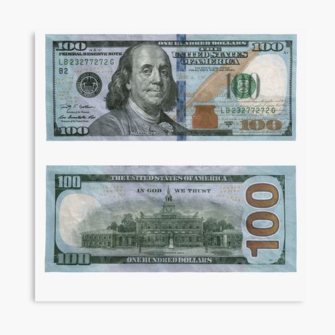 "100 Dollar Bill - Money" Photographic Print by rocklanone | Redbubble Dollar Aesthetic, Fake Birth Certificate, Twenty Dollar Bill, Banknotes Money, Money Template, $100 Bill, Dollar Note, 100 Dollar Bill, Money Notes