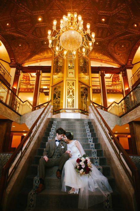 Biltmore Staircase, Providence Wedding, Wedding Dress Cape, Downtown Providence, Biltmore Wedding, Cape Wedding, Dress Cape, Cape Wedding Dress, Rhode Island Wedding