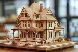 Intricate wooden model of a victorian style house, showcasing craftsmanship and symbolizing real estate investment and homeownership Victorian Style House, Real Estate Investment, Home Ownership, Real Estate Investing, Victorian Style, Style House, Victorian Fashion, Investment, Real Estate