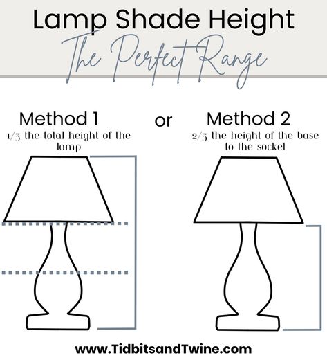 Ready to choose a lamp shade? Getting the right shape, height, and width is important! Here's what you need to know to find the perfect fit. How To Measure For A Lampshade, How To Choose A Lamp Shade, Lamp Shade Size Guide, Lamp Repair, Sam Snead, Furniture Transfers, Interior Tips, Lampshade Makeover, Diy Light Fixtures