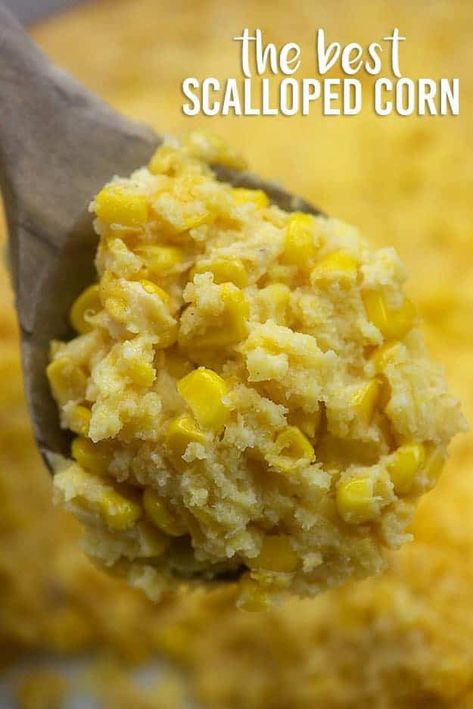 Corn Casserole Crockpot, Scalloped Corn Casserole, Scalloped Corn, Buns In My Oven, Corn Casserole Recipe, Thanksgiving Recipe, Corn Recipe, Cornbread Mix, Vegetable Casserole