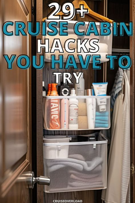 These genius Cruise Cabin Hacks are what you need to keep organized on your cruise - the perfect cruise cabin hack travel tips for a SMOOTH vacation Must Haves For Cruise, Cruise Travel Tips, Alaska Cruise Door Decorations, Carribean Cruise Packing List, Cruise List, Cruise Cabin Hacks, Low Cholesterol Foods, Cabin Hacks, Alaska Cruise Packing