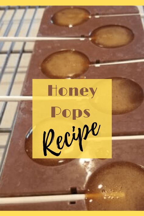 How To Make Honey Lollipops, Honey Suckers Recipe, Honey Suckers Homemade, How To Make Honey Spoons For Tea, Honey Lollipops, Spoons Diy, Honey Pops, Lollipop Recipe, Honey Candy