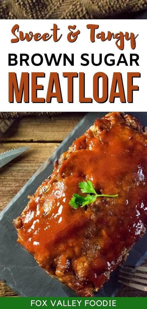 Your whole family will love this Sweet & Tangy Brown Sugar Meatloaf. It is loaded with the rich flavors of Worcestershire and French onion and painted with a sweet and tangy brown sugar glaze. This exceptionally tender meatloaf is comfort food at its finest. This recipe has an added secret ingredient that really adds a great depth of flavor to the meatloaf! Brown Meatloaf Recipes, Meatloaf With French Onion Soup, Meatloaf Recipes With Lipton Onion Soup, Tomato Soup Meatloaf, Onion Soup Mix Meatloaf, Meatloaf Glaze Recipe, Tender Meatloaf, Moist Meatloaf Recipes, French Onion Meatloaf