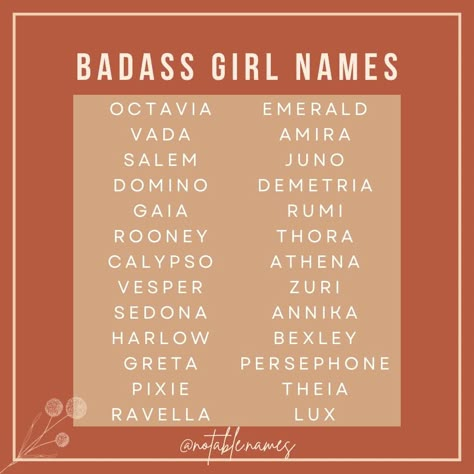 Strong Girl Names, Random Names, Names With Nicknames, Writing Expressions, Meaningful Baby Names, Feminine Names, Strong Names, Uncommon Baby Names, Writing Inspiration Tips