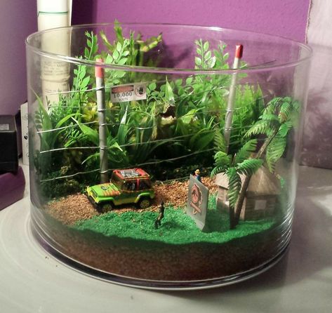 Jurassic Park 3 Spinosaurus, Jurassic Park Poster, Jurassic Park Birthday, Indoor Water Garden, Beautiful Terrariums, Terrarium Decor, Indoor Gardens, Terrarium Diy, Garden Terrarium