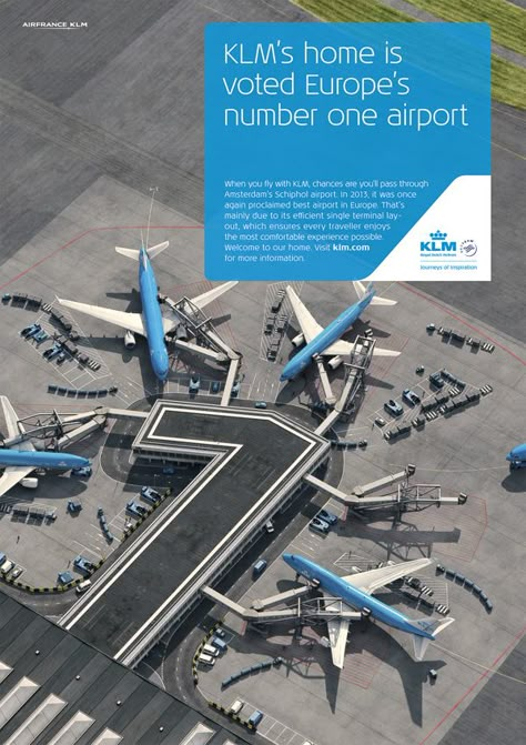 "KLM Pier Number One" at Schiphol Airport by Souverein , via Behance Amsterdam Airport Schiphol, Schiphol Airport, Klm Royal Dutch Airlines, Singapore Airlines, Air France, Creative Ads, Graphic Design Poster, Creative Advertising, Print Ads