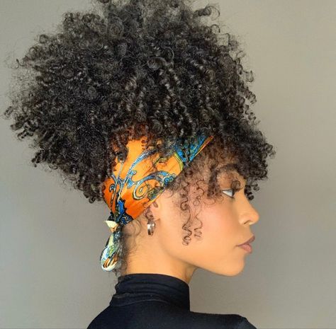 Taja Pickett, Neck Length Curly Hair, Bangs Black Women, 3c Hair, Queen Of The Night, Natural Hair Tutorials, Head Scarf Styles, Natural Hair Community, Scarf Style