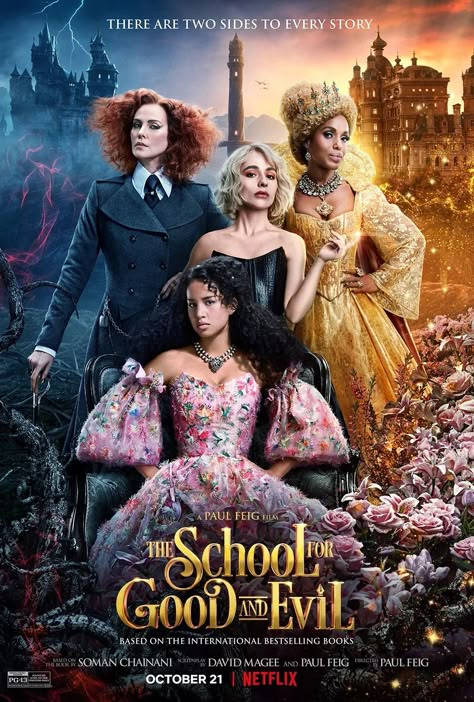 School Of Good And Evil, Sophia Anne Caruso, The School For Good And Evil, Good Animated Movies, New Disney Movies, Movies To Watch Teenagers, Film Recommendations, Movie Hacks, Film Netflix