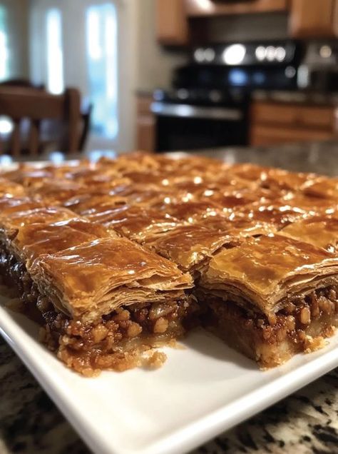 Vegan Baklava Recipe Vegan Baklava, Bacon Crisps, Vegan Greek, Jalapeno Popper Dip, Baklava Recipe, Phyllo Dough, Cinnamon Bread, Vegan Ice Cream, Mushroom Sauce