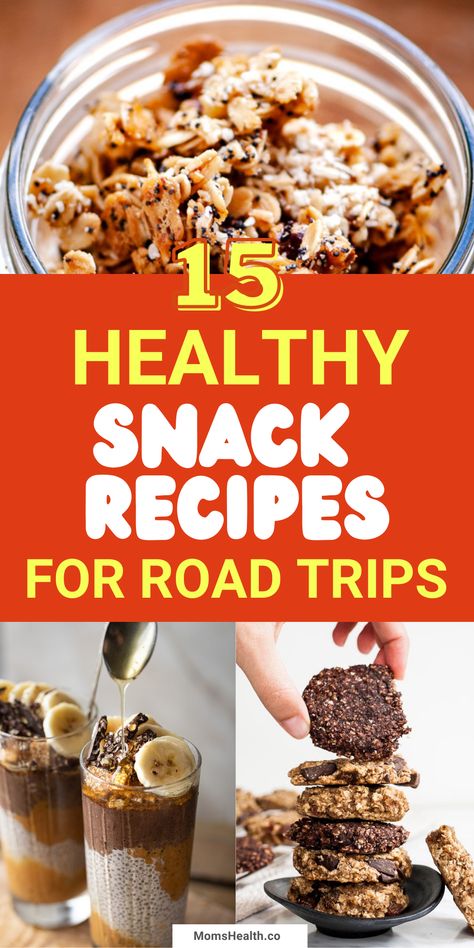 If you are in need of your daily boost of nutrients while on the road, then here are 15 healthy snack recipes perfect for road trips and outdoor activities. #roadtriprecipes #healthysnacks Healthy On The Road Snacks, On The Road Snacks, Healthy Snacks For Road Trips Cars, Roadtrip Healthy Food, Healthy Travel Food Ideas Road Trips, Healthy Road Trip Snacks For Adults Cars, Healthy Travel Snacks The Road, Chocolate Chia Pudding Recipes, Road Snacks