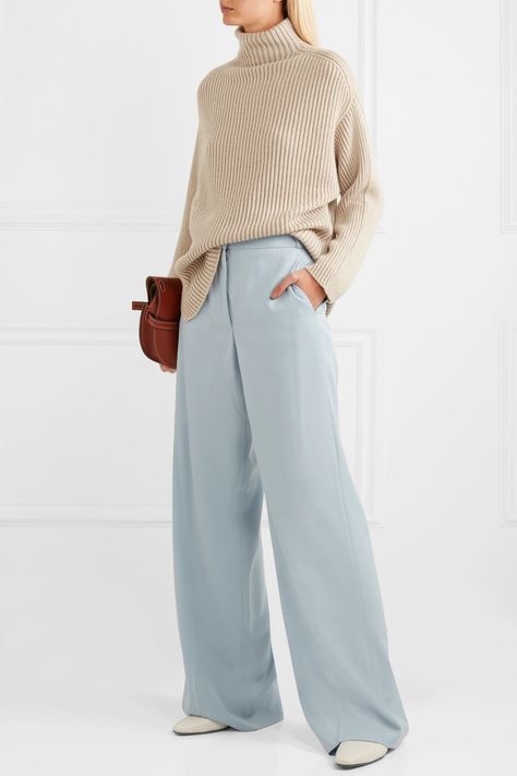 Light Blue Trousers Outfit, Light Blue Blazer Outfit, Blue Trousers Outfit, Light Blue Dress Pants, Baggy Clothes Outfit, Blue Pants Outfit, Blue Blazer Outfit, Light Blue Blazer, Dress Pants Outfits