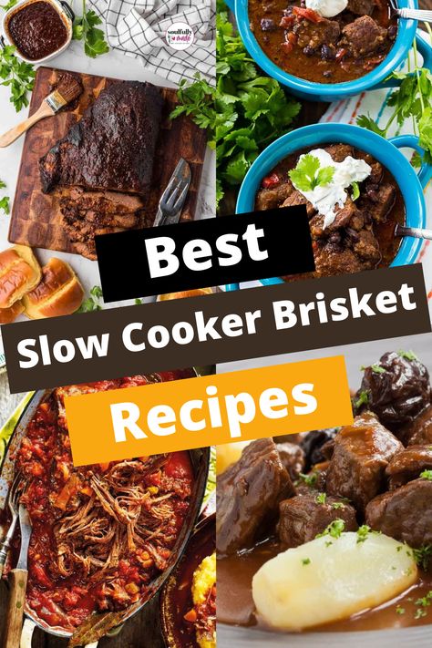 TOP 15 SLOW COOKER BRISKET RECIPES FOR SAVORY DELIGHTS Slow Cook Brisket Crock Pot, Cooking Brisket In Crock Pot, Crock Pot Brisket Recipes, Brisket In Crock Pot, Beef Brisket Recipes Crockpot, Crockpot Beef Brisket, Crock Pot Brisket, Slow Cooker Brisket Tacos, Brisket Recipes Crockpot