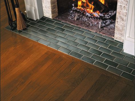 How to Tile a Hearth Fireplace Hearth Tiles, Hearth Tiles, How To Tile, Glazed Brick, Victorian Fireplace, Fireplace Hearth, Colourful Tile, Corner Fireplace, Fireplace Remodel