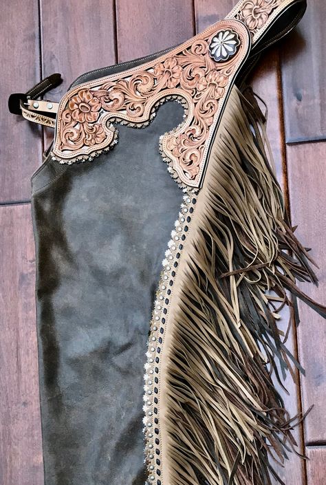 Custom Made Reining Chaps, |Black Horse Leatherworks Horse Riding Chaps, Reining Show Outfit, Western Chaps For Women, Ranch Attire, Custom Chaps, Buckaroo Style, Cowgirl Chaps, Western Riding Clothes, Shotgun Chaps