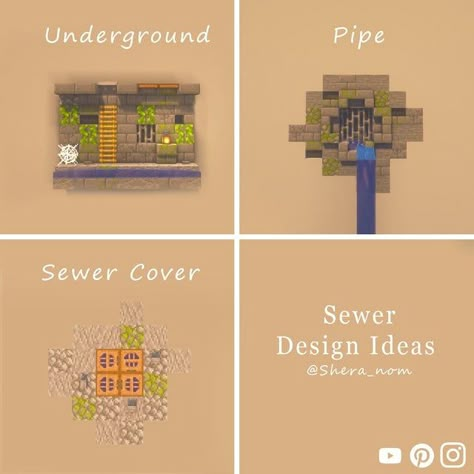 Minecraft Sewer, Small Youtuber, Minecraft Building Guide, Minecraft Steampunk, Minecraft Idea, Minecraft Decoration, Minecraft Structures, Minecraft Interior Design, Bangunan Minecraft