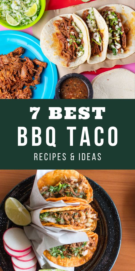 Bbq Street Tacos, Barbecue Tacos, Bbq Tacos Chicken, Smoked Pulled Pork Tacos, Bbq Pulled Pork Tacos, Barbecue Party Food, Bbq Tacos, Easy Bbq Recipes, Brisket Tacos