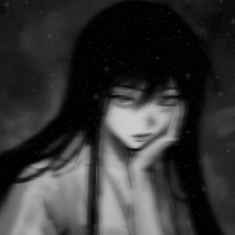 In The Dark, Black And White, Hair, Anime, White, Black