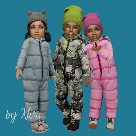 Sims2City: Snow jumpsuit for toddlers Snow Jumpsuit, Sims2 Cc, Toddler Cc Sims 4, Sims 4 Toddler Clothes, Sims 4 Stories, Mesh Texture, Sims Baby, Cc Folder, Sims 4 Cc Kids Clothing