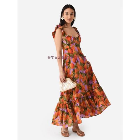 NWT Farm Rio Mango Macaws Maxi Dress #farmrio #followthesun #farmriodress #maxidress #macawprint #mango #mangoprint #macaw #dresses #floral dress #dressesforsale #poshmark #ebay #linkinbio #texashanger Insect Dress, Farm Rio Dress, Asymmetrical Maxi Dress, Turkey Style, Pom Pom Dress, Dress Sweetheart Neckline, Nature Dress, Bow Detail Dress, Dress Xl