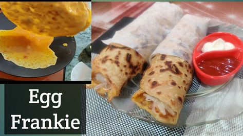 Egg Frankie Sima Recipe, Frankie Recipe, Egg Roll, Egg Rolls, Flour, Egg, Salt, Rolls, Street Style