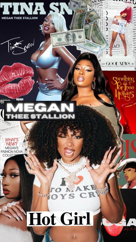 #megtheestallion #megan #megantheestallion #megantheestallionaesthetic #rap #pop #wallpaper Megan Thee Stallion Collage, Megan Thee Stallion Wallpaper, Baddie Pfp Pink, Stallion Aesthetic, Megan Stallion, Tina Snow, People Wallpaper, Megan Good, Cute Images For Wallpaper