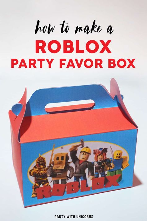 are you planning a Roblox birthday party? Download our free Roblox party favor template to use at your event. This template matches our free set of Roblox party printables. #roblox #robloxparty Roblox Party Favors, Kids Birthday Party Places, Roblox Birthday Party, David 8, Free Roblox Gift Card Codes, Kids Birthday Party Food, Roblox Party, Robot Birthday Party, Birthday Party Places