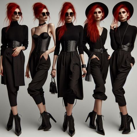 Cute Elegant Outfits Classy Simple, Vests Over Dresses, Industrial Goth Aesthetic, Leather Aesthetic Outfit, Intimidating Women Aesthetic, Grunge Formal Outfit, Dark Outfits Edgy, Old Money Goth, Gothic Editorial