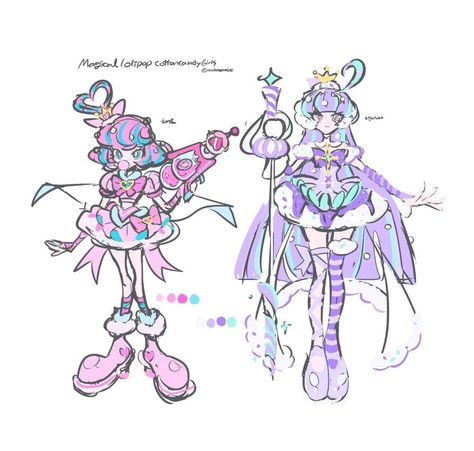 Magical Girl Outfit, Mahō Shōjo, 캐릭터 드로잉, Arte Inspo, 영감을 주는 캐릭터, Cute Art Styles, Character Design References, Art Inspiration Drawing, Funky Art