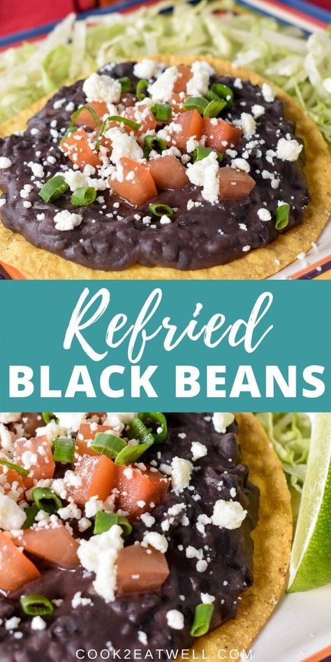 Black Bean Refried Beans, Shredded Chicken Enchiladas, Refried Black Beans, Dip For Tortilla Chips, Weekend Recipes, Refried Beans Recipe, Black Bean Recipes, Tacos Burritos, Mexican Recipes