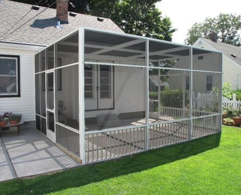 Diy Patio Enclosure Ideas, Screen Porch Kits, Patio Screen Enclosure, Diy Patio Ideas, Screened In Porch Diy, Enclosure Ideas, Porch Kits, Porch Enclosures, Screened Porch Designs