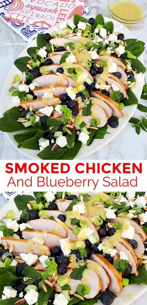 Quick Easy Salad, Smoked Chicken Salad, Blueberry Salad, Avocado Tomato Salad, Summer Salads With Fruit, Easy Salad, Best Salad Recipes, Lime Dressing, Smoked Chicken