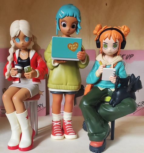 Peach Riot Rise Up Series Figures | Blind Box - POP MART (United States) Peach Riot Rise Up, Peach Riot Figures, Figurine Photography, Peach Riot, Angel Figure, Blind Boxes, Latest Series, Bee And Puppycat, Pop Mart